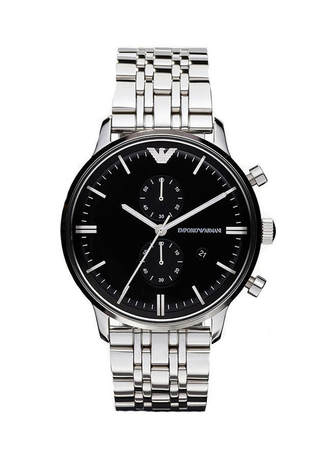 امبوريو ارماني ساعة يد كرونوغراف دائرية الشكل من الفولاذ المقاوم للصدأ AR0389 - 43 مم - Image 1