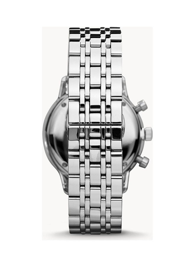 امبوريو ارماني ساعة يد كرونوغراف دائرية الشكل من الفولاذ المقاوم للصدأ AR0389 - 43 مم - Image 2