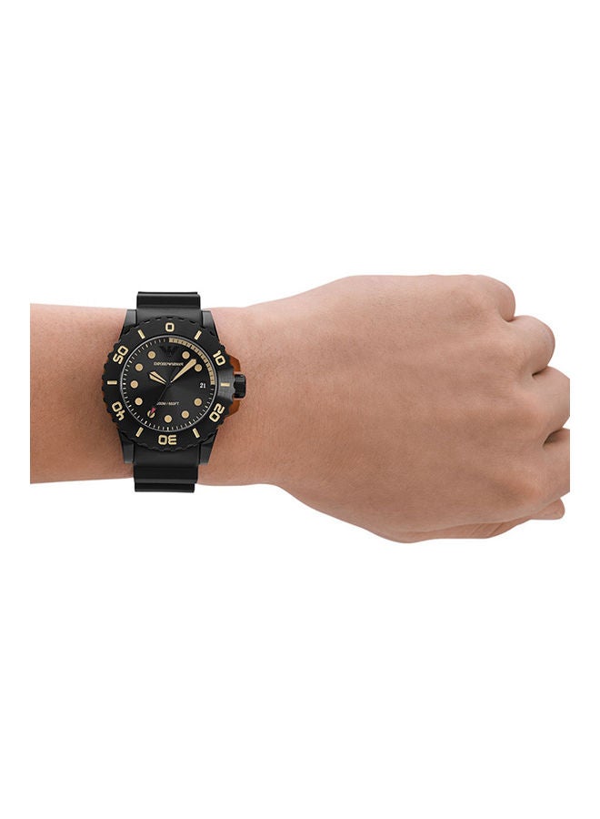 EMPORIO ARMANI - Men's Analog Round Shape Polyurethane Wrist Watch AR11539 - 46 Mm - Image 1