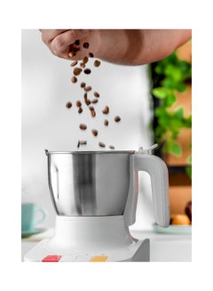 GEEPAS Coffee Grinder With Grinder Cup And Lid/Stainless Steel Blades 600 W GCG286NV White/Silver  - Image 3
