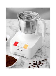 GEEPAS Coffee Grinder With Grinder Cup And Lid/Stainless Steel Blades 600 W GCG286NV White/Silver  - Image 2