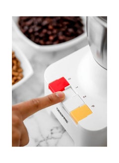 GEEPAS Coffee Grinder With Grinder Cup And Lid/Stainless Steel Blades 600 W GCG286NV White/Silver  - Image 5