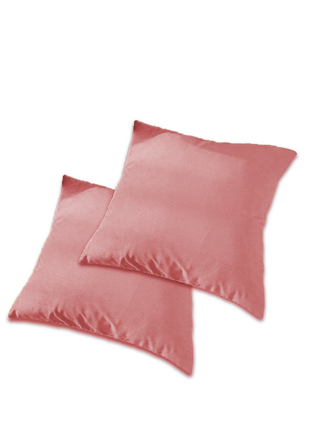 PENHALIGON'S 2 Piece Square Velvet Soft Cushion Set Light Pink - Image 1