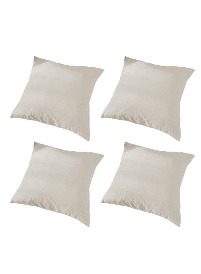 PENHALIGON'S 4 Piece Square Velvet Soft Cushion Set Ivory  - Image 1