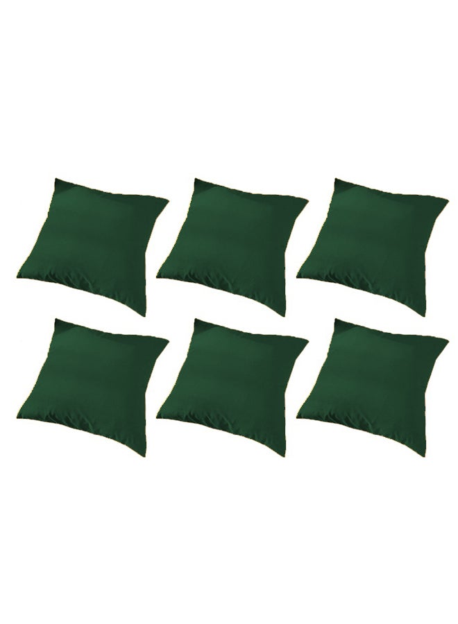 PENHALIGON'S - 6 Piece Square Velvet Soft Cushion Set Dark Green - Image 1