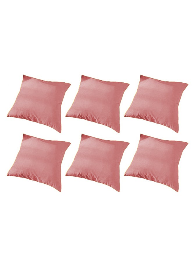 6 Piece Square Velvet Soft Cushion Set Light Pink 45x45cm - v1687779450/N32901374A_1