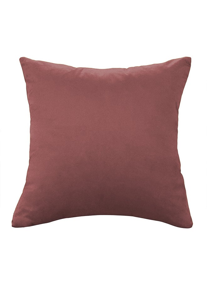 AMERICAN POLO Square Velvet Soft Cushion Dark Pink  - Image 1