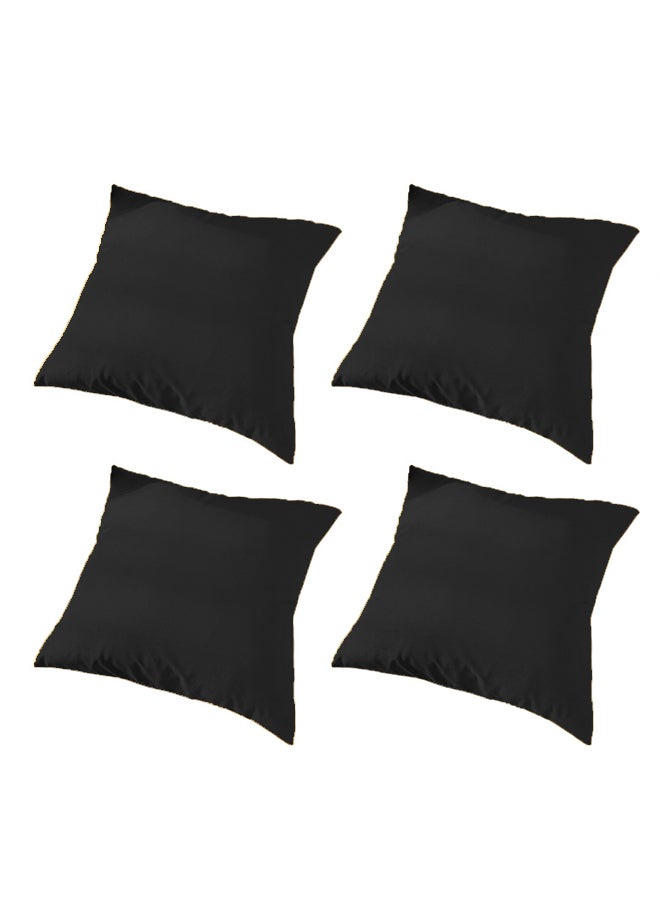 PENHALIGON'S 4 Piece Square Velvet Soft Cushion Set Black - Image 1