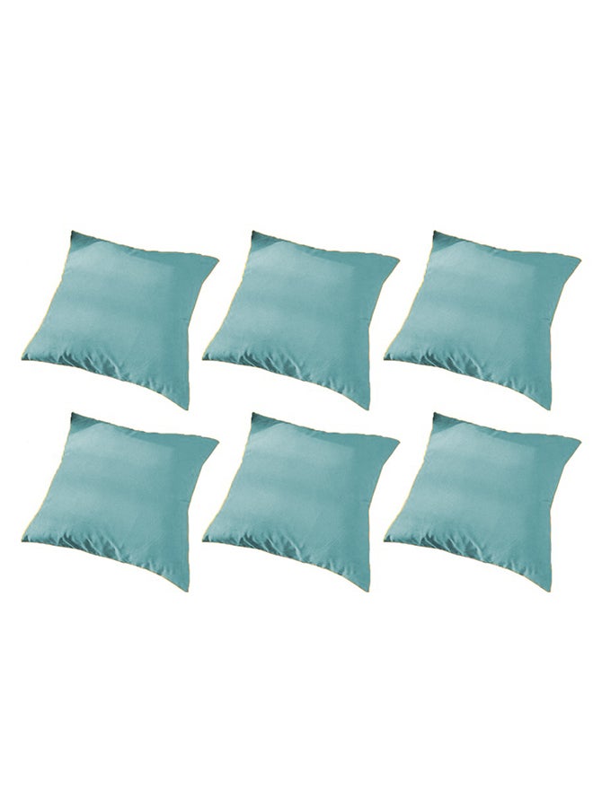 PENHALIGON'S - 6 Piece Square Velvet Soft Cushion Set Turquoise - Image 1