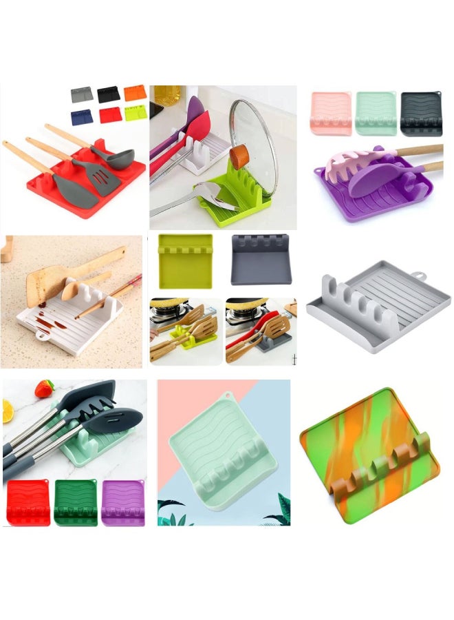 Spatula Rack Household Spoon Mat Kitchen Storage Rack Pot Cover Rack Kitchen Supplies multicolour 10 x 20 x 10cm