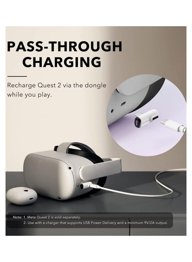 Soundcore - VR P10 Wireless Gaming Earbuds, Meta Quest 2 Accessories, 30ms Low Latency, Dual Connection, 2.4GHz, USB-C Dongle Included, Compatible With Steam Deck, PS4, PS5, PC, Switch Aurora - Image 1