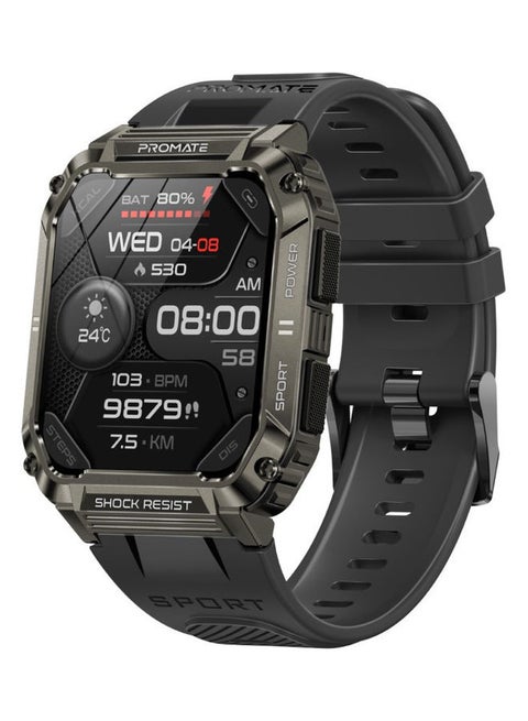 400 mAh Smart Watch, Rugged Bluetooth 5.1 Fitness Tracker With 1.95” Tft Display, 12 Day Battery Life, 100 Watch Faces, 100 Sports Modes And Ip67 Water Resistance For Iphone 14,15, Galaxy S22, Xwatch-S19 Black