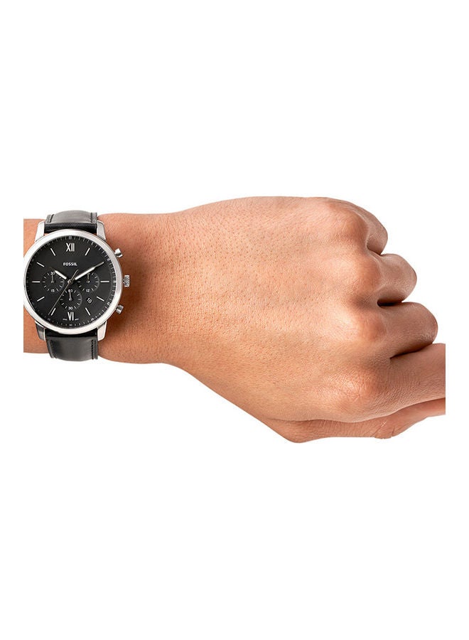 فوسيل ساعة يد كرونوغراف جلدية دائرية الشكل FS5452 - 44 ملم - Image 3