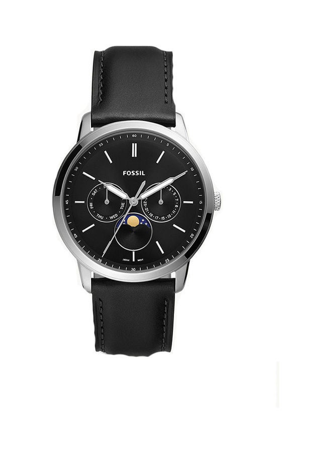 FOSSIL Men's Analog Round Shape Leather Wrist Watch FS5904 - 42 Mm  - Image 1