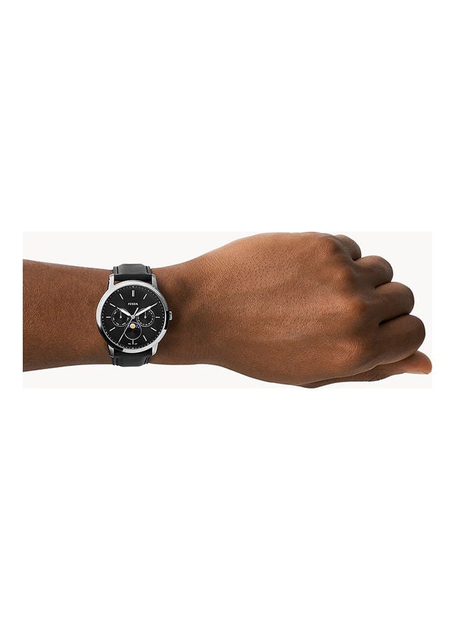 FOSSIL Men's Analog Round Shape Leather Wrist Watch FS5904 - 42 Mm  - Image 4