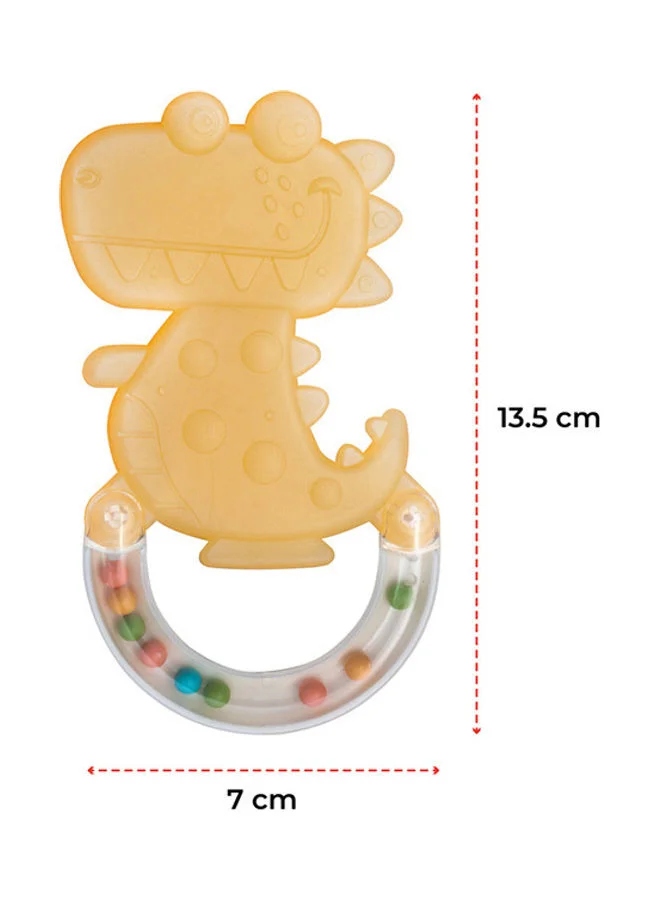 Moon Fuzzy Friends Soft Baby Rattle And Sensory Teether Early Development Learning Montessori Toy Birthday Gifts Boy Girl 6m And Above Dino