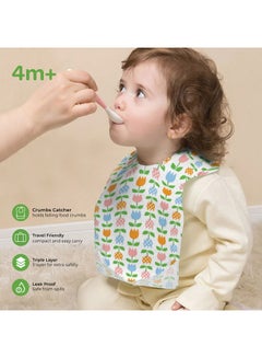 Moon Disposable Waterproof Bibs Leak-Proof And Portable For 4M And Above 24 X 35 Cm - Pack Of 24  - Image 4
