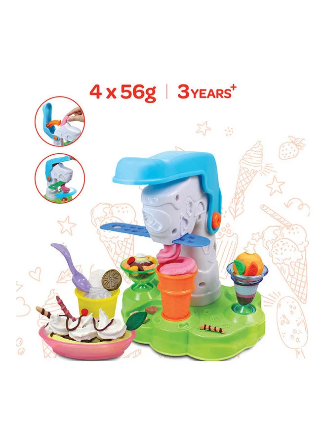 مون Dough Creation Ice Cream Station For 3 Years And Above DIY Clay Toys – 4 X 56 G