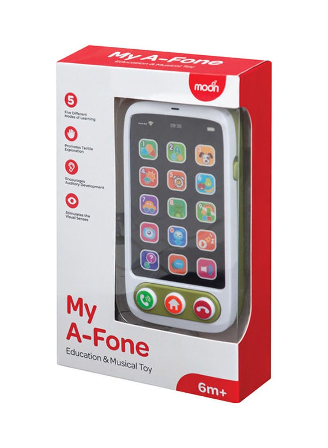 Moon - A-Fone Electronic Touch Screen Mobile Phone For Kids Learning Educational Musical Mobile Toys For Baby's - 6M Plus - Image 1