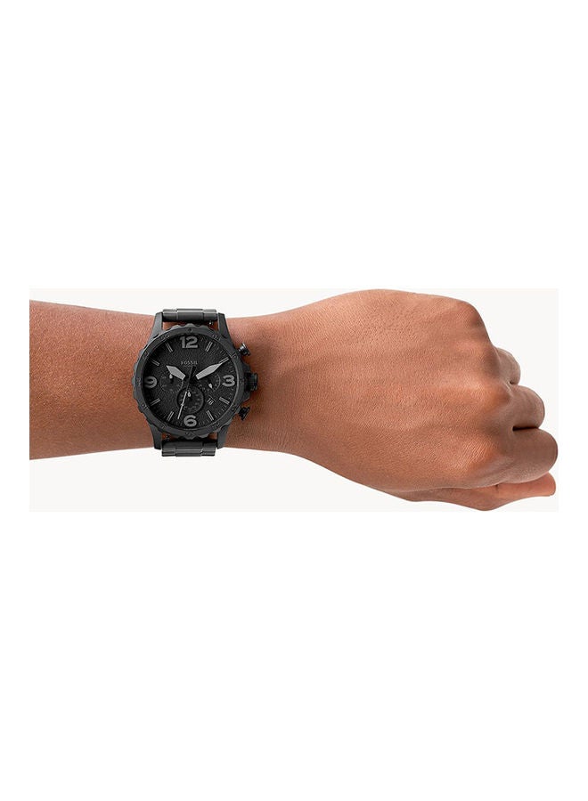 FOSSIL Men's Chronograph Round Shape Stainless Steel Wrist Watch JR1401 - 50 Mm  - Image 4