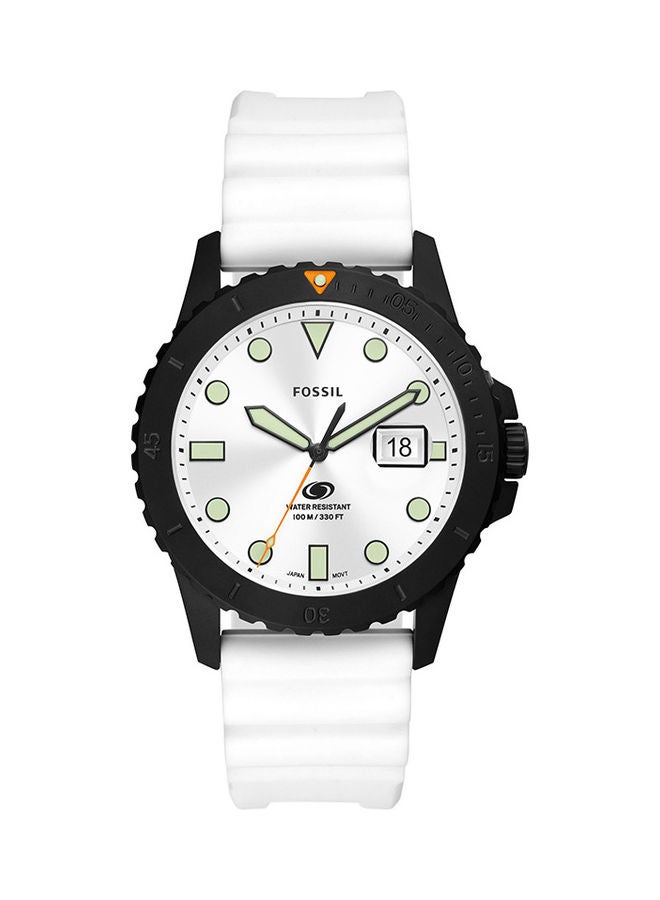 FOSSIL Men's Analog Round Shape Silicone Wrist Watch FS5999 - 42 Mm  - Image 1