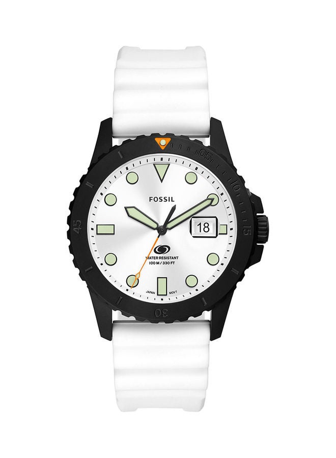 FOSSIL Men's Analog Round Shape Silicone Wrist Watch FS5999 - 42 Mm  - Image 4