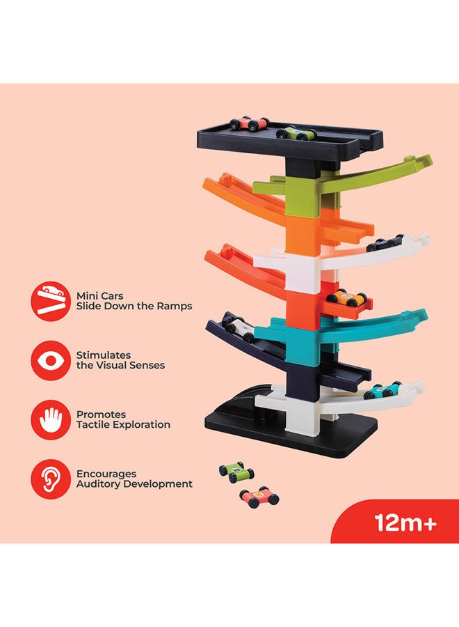 Moon Turbo Tower Car Ramp Racer Adventure Preschool Educational Vehicle Parent-Child Interactive Train Toy For 12M And Above Boys Girls  - Image 2