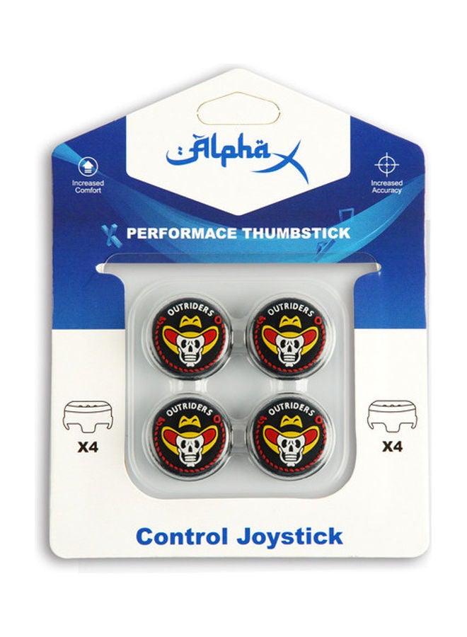 Alpha X 4-Piece Performance Thumbstick Grip Outriders Theme Set for PS4/PS5 Controllers - Image 1