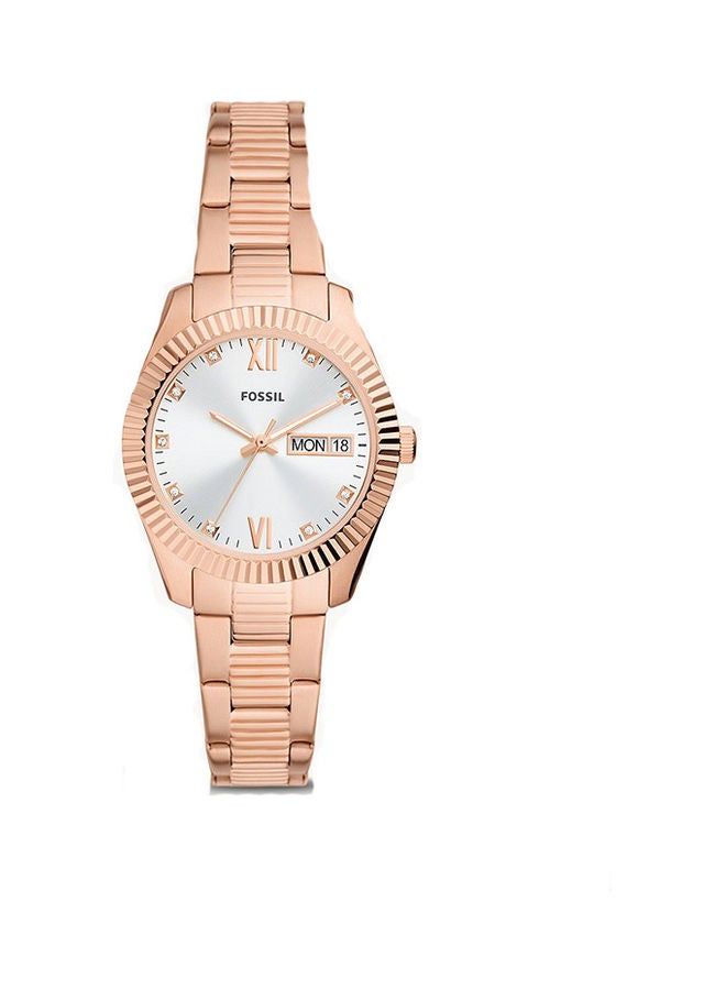 FOSSIL Women's Analog Round Shape Stainless Steel Wrist Watch ES5200 - 32 Mm  - Image 1