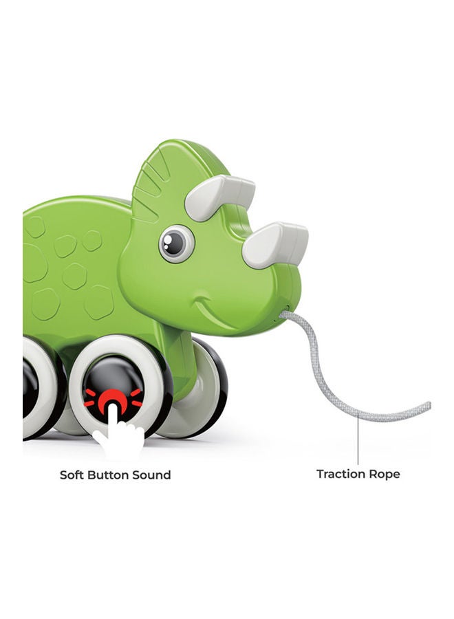Moon Rolling Buddy Pull Along Montessori Stacking Learning Educational Toy For 9M And Above - Rhino  - Image 3