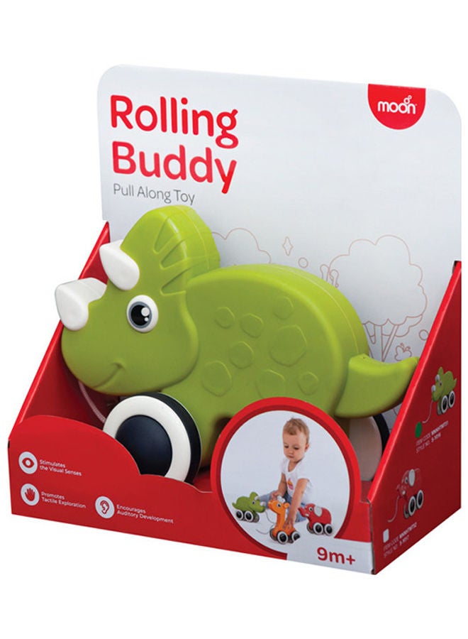 Moon Rolling Buddy Pull Along Montessori Stacking Learning Educational Toy For 9M And Above - Rhino  - Image 5