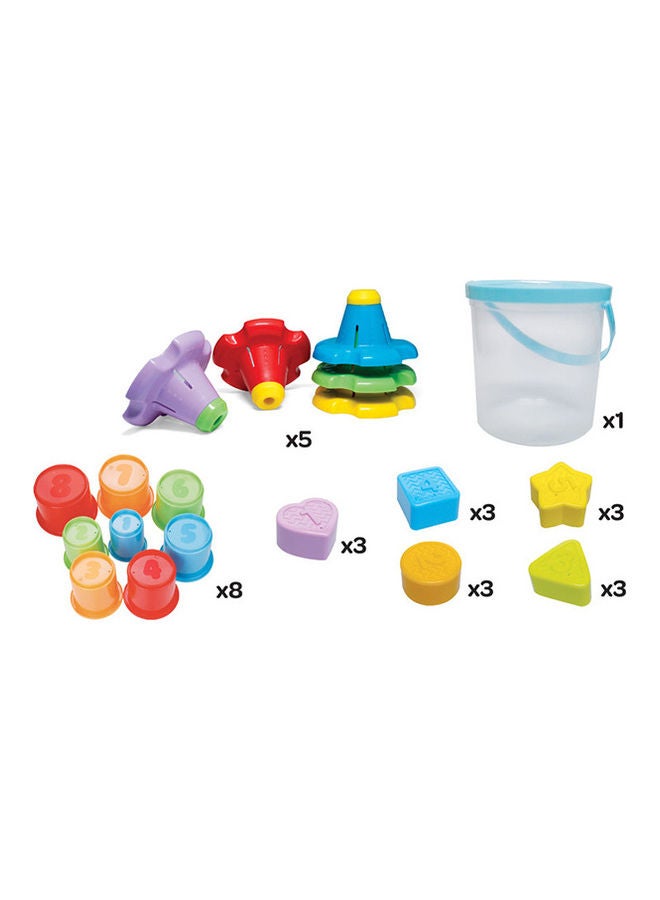 Moon - 3 In 1 Essential Set Of 29 Pcs, Fine Motor Skills Development Toy With Colorful Shapesfor 12M And Above Toddlers - Image 1