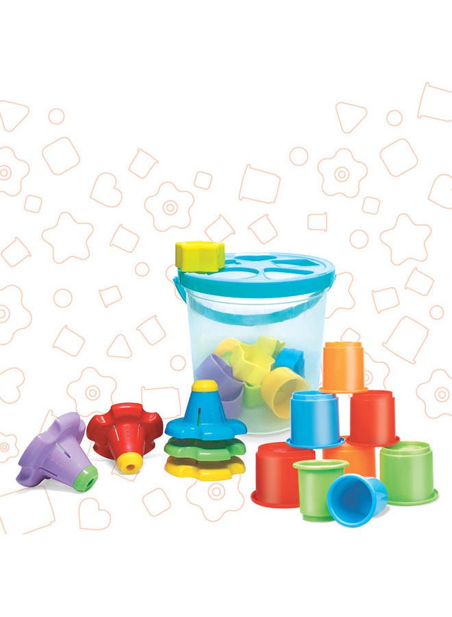 Moon - 3 In 1 Essential Set Of 29 Pcs, Fine Motor Skills Development Toy With Colorful Shapesfor 12M And Above Toddlers - Image 1