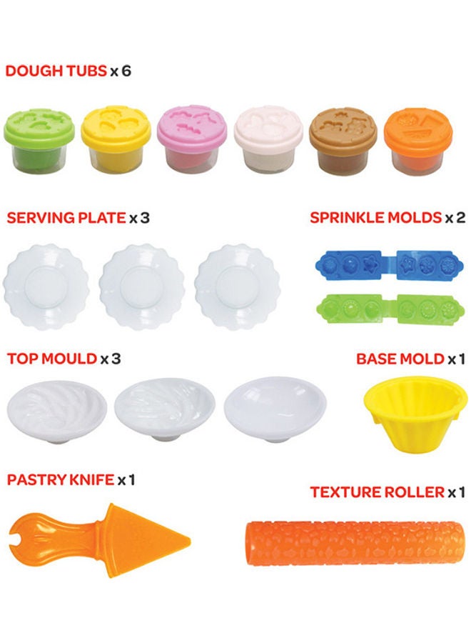 Moon Dough Creation Cup Cake Set  For 3 Years And Above DIY Clay Toys – 6 X 28 G  - Image 2