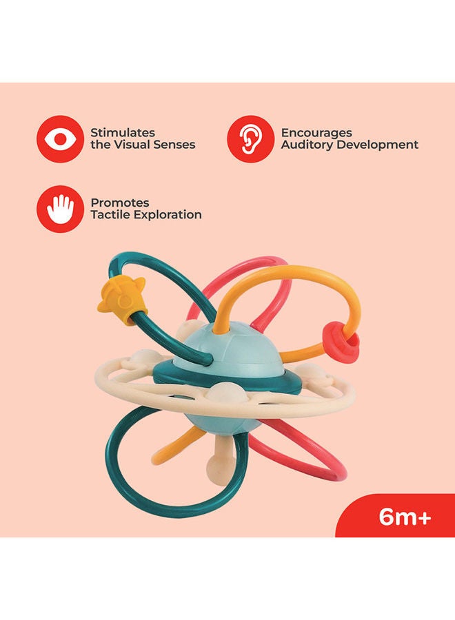 Moon Spinny Rattle And Teether Activity Ball Baby Toys Shake Sensory Birthday Gifts For Babies Boy Girl - 6M Plus  - Image 2