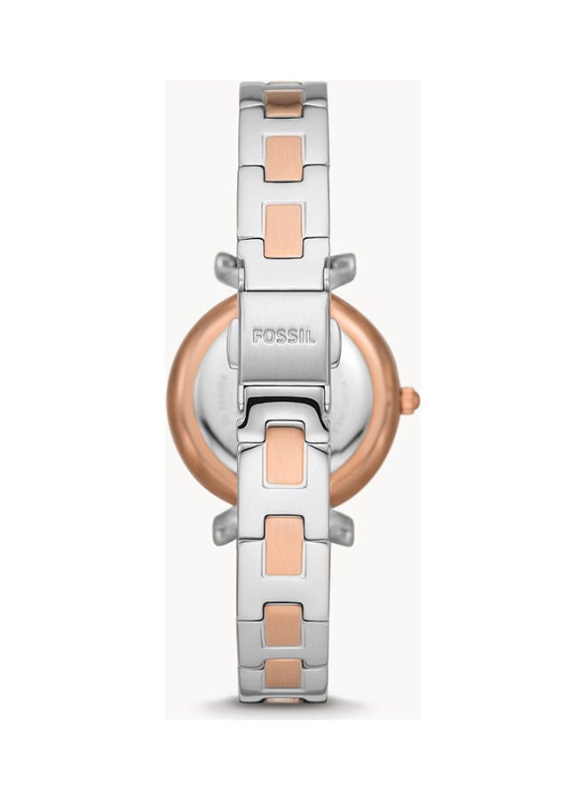 FOSSIL - Women's Analog Round Shape Stainless Steel Wrist Watch ES5201 - 28 Mm - Image 1