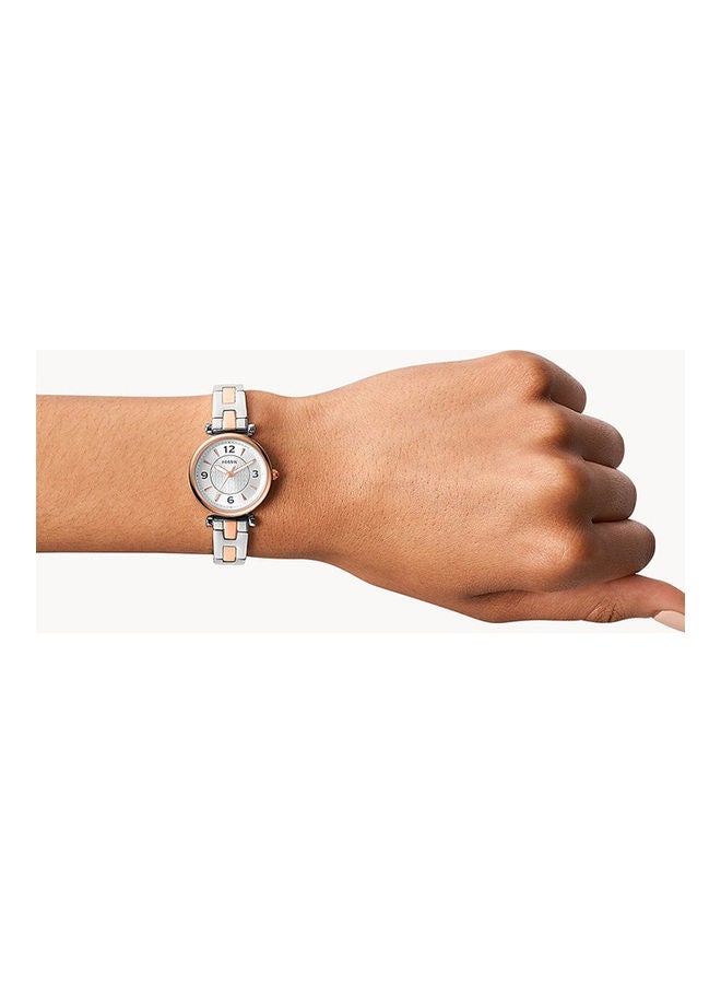 FOSSIL - Women's Analog Round Shape Stainless Steel Wrist Watch ES5201 - 28 Mm - Image 1
