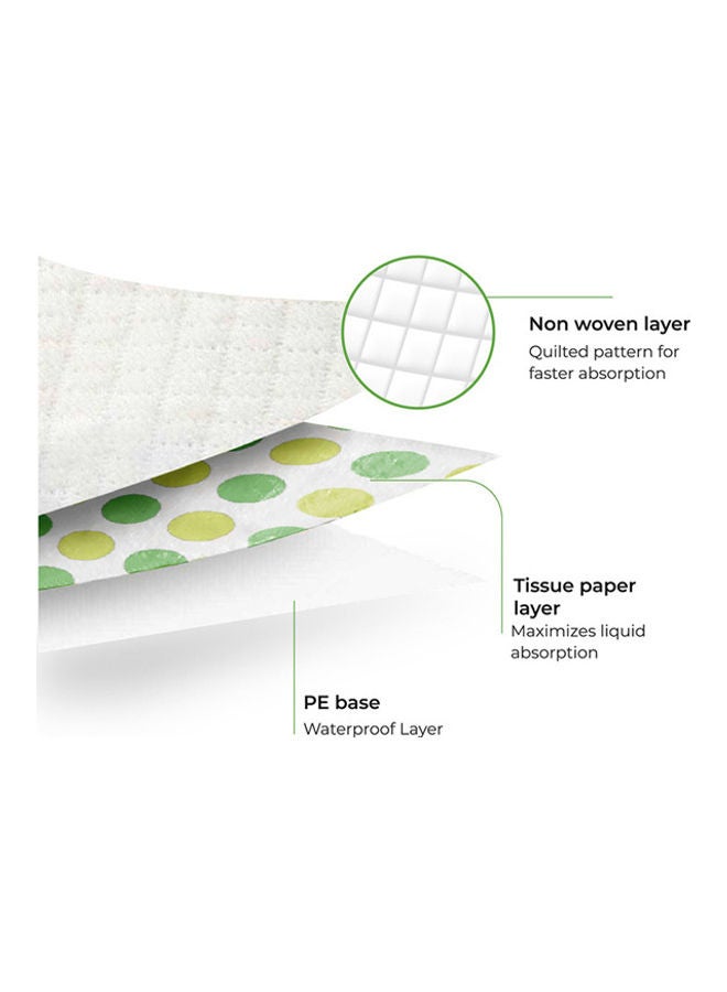 Moon Disposable Waterproof Changing Mats For Baby Portable Diaper Changing Pad 46 X 68 Cm - Pack Of 10  - Image 2