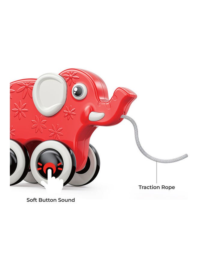 Moon Rolling Buddy Pull Along Montessori Stacking Learning Educational Toy For 9M And Above - Elephant  - Image 3