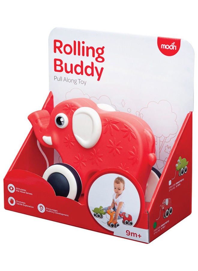 Moon Rolling Buddy Pull Along Montessori Stacking Learning Educational Toy For 9M And Above - Elephant  - Image 5