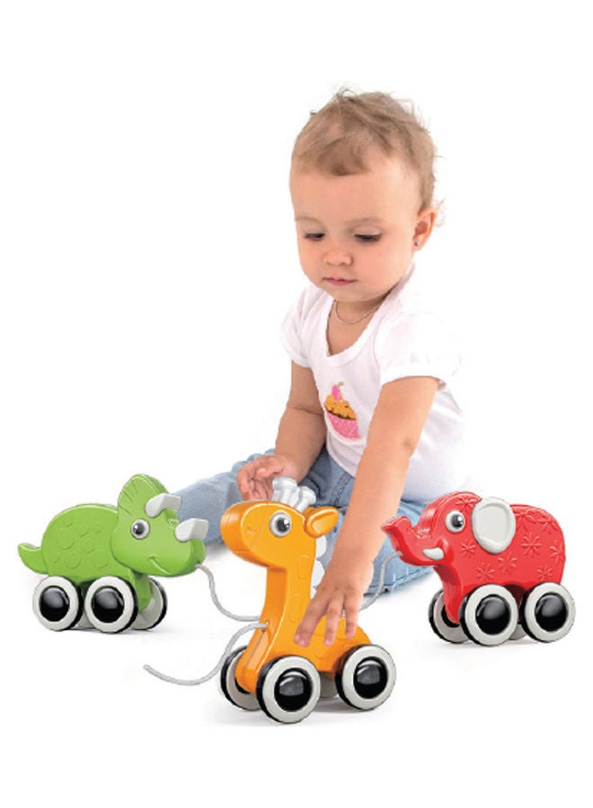 Moon - Rolling Buddy Pull Along Montessori Stacking Learning Educational Toy For 9M And Above - Elephant - Image 1