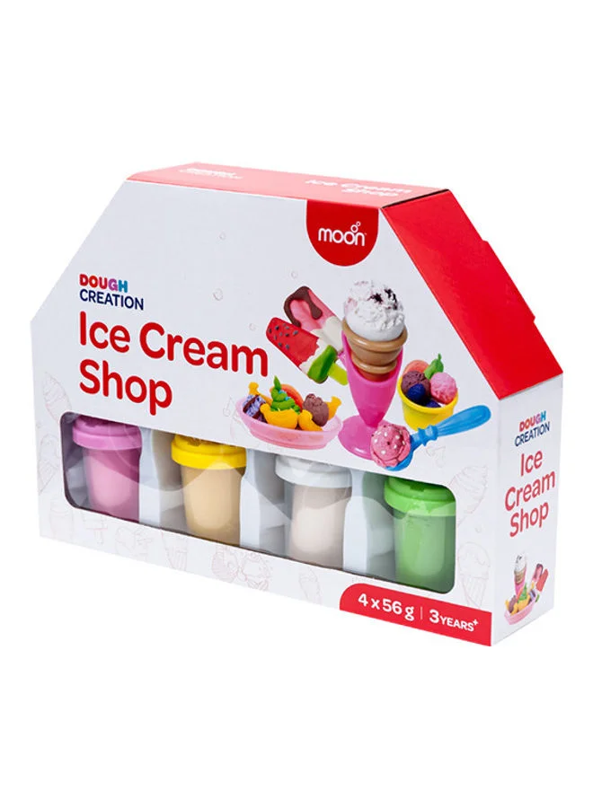 مون Dough Creation Ice Cream Shop For 3 Years And Above DIY Clay Toys – 4 X 56 G