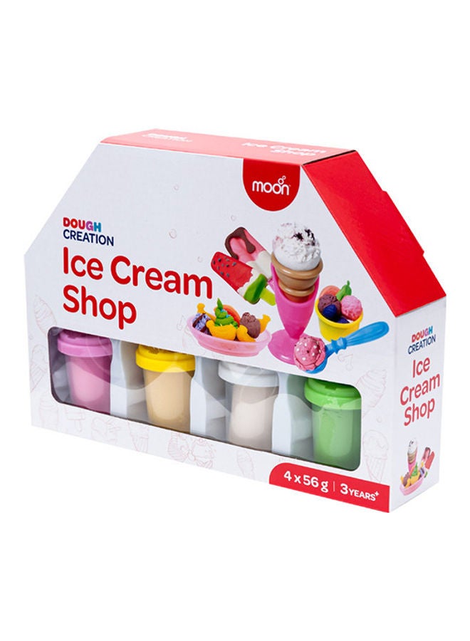 Moon Dough Creation Ice Cream Shop For 3 Years And Above DIY Clay Toys – 4 X 56 G  - Image 1