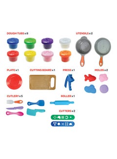 Moon Dough Creations Kitchen Set For 3 Years And Above Diy Clay Toys  - Image 2