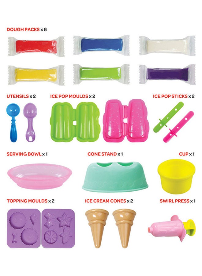 Moon Dough Creation Ice Cream Set – 3+ Years DIY Clay Toy – 6 X 28 G - Image 2