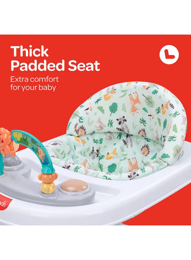 Moon Stride Baby Walker With Music Food Tray For 6 Months To 18 Months