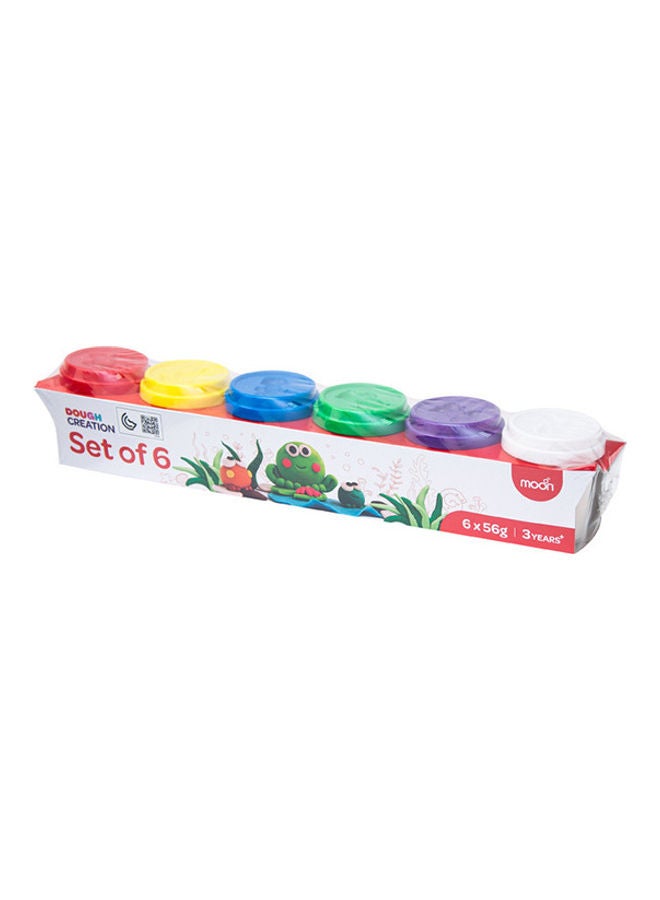 Moon Dough Creations Set Of 6 For 3 Years And Above Diy Clay Toys  - Image 1