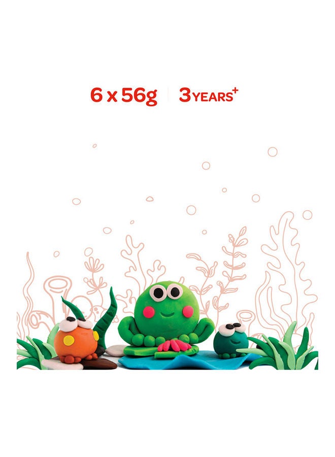 Moon Dough Creations Set Of 6 For 3 Years And Above Diy Clay Toys  - Image 2