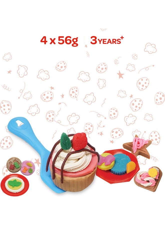 Moon Dough Creation Cookie Shop  For 3 Years And Above DIY Clay Toys – 4 X 56 G  - Image 3