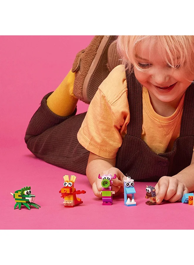 ليغو Classic Creative Monsters Building Kit; Includes 5 Monster Toy Mini Build Ideas To Inspire Creative Play For Kids Aged 4 And Up; Helps Children Develop Key Life Skills (140 Pieces) 11017